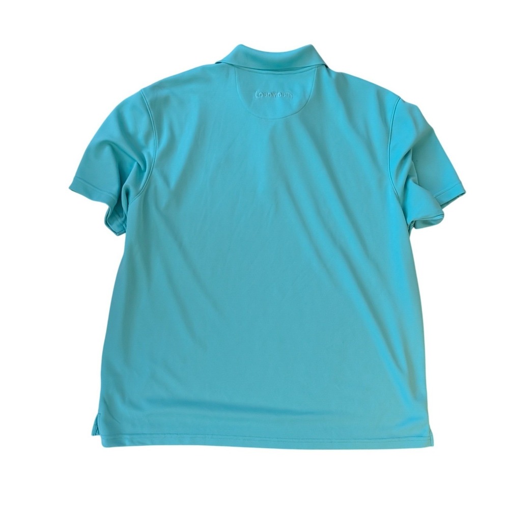 Loudmouth Golf Men's Polo Shirt Aqua Turquoise Blue Pique Short Sleeve- XXL - Picture 2 of 7